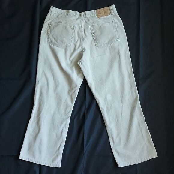 American Eagle Cords Women's Corduroy Pants Straight Leg Button Fly Beige Tan 8 - Picture 6 of 11